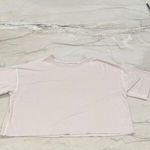 Lululemon Light Tan Softstreme Oversized Crop Tee size XS/S